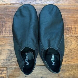 So Danca JAZZ LEATHER SHOE WITH ARCH HUGGING NEOPRENE, 6.5 kids